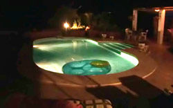 The pool by night